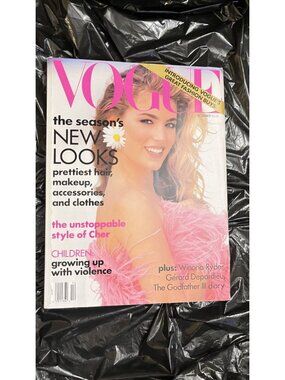 Vogue Magazine December 1990 Christy Yasmin Supermodels